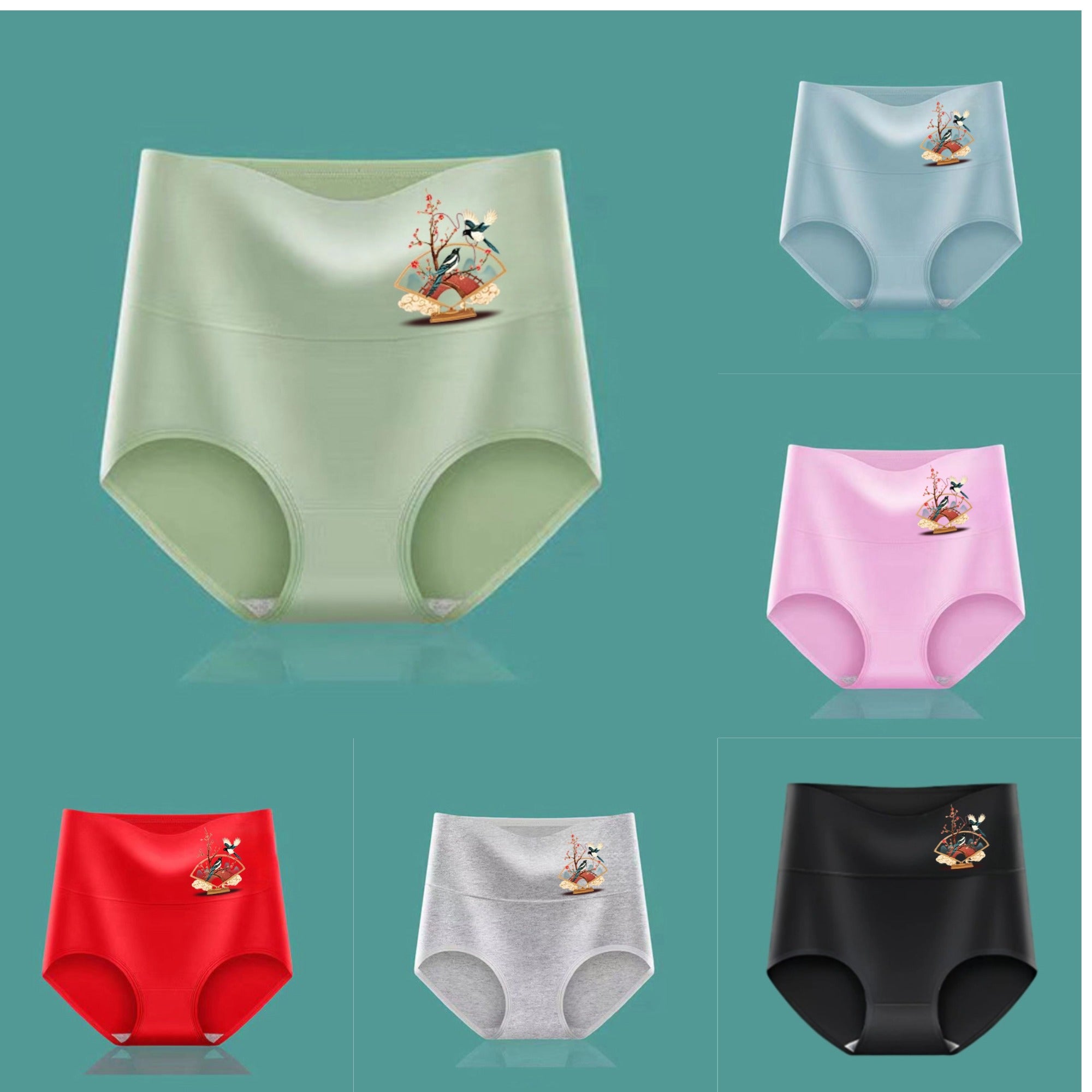 💖Utolsó nap 50% kedvezmény - Tiszta pamut magas derekú, plus size csípőemelő bugyi【40-100kg】