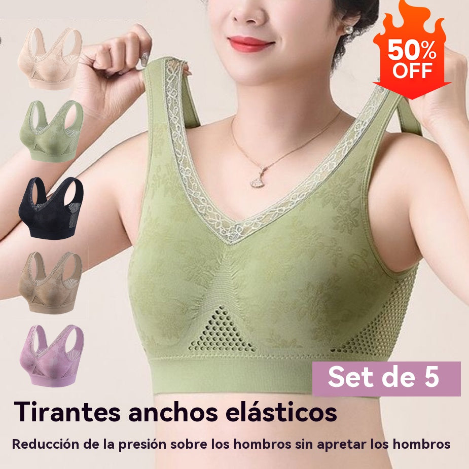 😍Légző és kényelmes egyrészes melltartó❤️【40-95 kg】