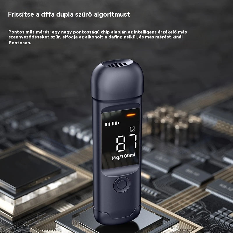 🍷🚗 Nagy pontosságú hordozható alkoholszonda – Mérj vezetés előtt